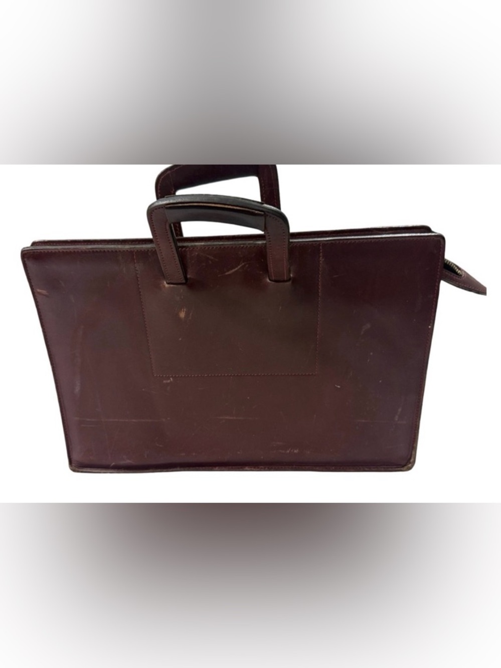 Vintage Schlesinger Brothers Leather Briefcase Burgundy Attache USA